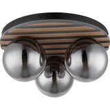 Globo 54343-3 - Stropno svetlo PARSONS 3xE27/40W/230V prečnik 39 cm braon/zadimljeno u