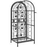  Stalak za vino za 33 boce crni 45 x 36 x 100 cm kovano željezo | shoptok.hr