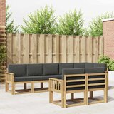  Set vanjskih sofa s jastukom 8 pcs Bijela i antracit Poliester | shoptok.hr