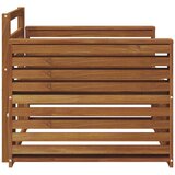  2 Komad Sofa s naslonima Čvrsto drvo akacije Prirodna - Prirodna Široka ravnina | shoptok.hr