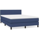  Box spring postelja z vzmetnico modra 140x200 cm blago, (20894739) | Shoptok.si
