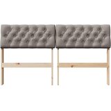  Tapecirani uzglavlje Sivo-smeđa 150 cm Čvrsto borovo drvo | Eponuda.com
