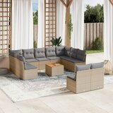 vidaXL 12-dijelni set vrtnih sofa s jastucima bež od poliratana | shoptok.hr