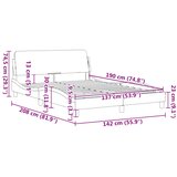  Okvir za krevet Dover tamnosivi 137x190 cm od tkanine | shoptok.hr