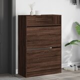 vidaXL Ormarić za cipele s 2 ladice smeđa boja hrasta 80 x 34 x 116 cm Cijene