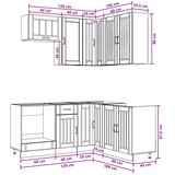  Kuhinjska jedinica LUCCA 8 kom. Bijela visokog sjaja - Bijela visokog sjaja 80 cm | shoptok.hr