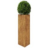 vidaXL Vrtna sadilica trokutasta 30x26x75 cm od čelika COR-TEN | shoptok.hr