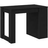 vidaXL Pisalna miza s predalom in polico črn 102x62x77,5 cm inž. les | Shoptok.si