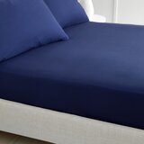 Bianca Tamno plava plahta s gumom od pamučnog perkala 185x200 cm Cotton Percale – | shoptok.hr