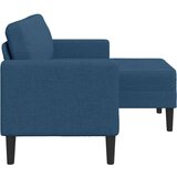 SOFA 2-sjed s ležaljkom u obliku slova L plava 125 cm tkanina | shoptok.hr