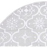 vidaXL Razkošna podloga za novoletno jelko z nogavico bela 122 cm | Shoptok.si