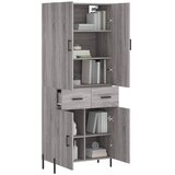  Visoka komoda siva sonome 69,5x34x180 cm od konstruiranog drva Slike