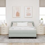  s opruga kutije Svjetlosiva 140 x 190 cm Baršun | shoptok.hr