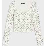 Sinsay Pamučna bluza s dugim rukavima | shoptok.hr