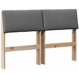  Tapecirani uzglavlje Tamno siva 120 cm Čvrsto borovo drvo | Eponuda.ba