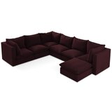 Makamii Bordo rdeča kotna sedežna garnitura (levi kot/v obliki črke "U") Manao – | Shoptok.si