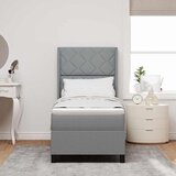  Krevet s opruga kutije Svijetlo siva 200 x 80 cm tkanina | shoptok.hr