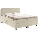 MID.YOU POSTELJA Z VZMETNICO 180 cm x 200 cm , les, tekstil krem barve | Shoptok.si