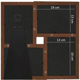  Okvir za 4 fotografije (13 x 18 cm) tamnosmeđi MDF | shoptok.hr
