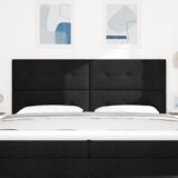 vidaXL LED Headboard Črna 100 cm Tekstil | Shoptok.si
