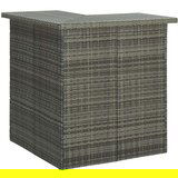 Poli Kotna barska miza siva 100x50x105 cm poli ratan Cene