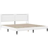  Okvir kreveta s madracem Bijela 200 x 200 cm Umjetna koža | shoptok.hr