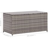 vidaXL vrtna kutija za pohranu od poliratana 100 x 50 x 50 cm siva | shoptok.hr