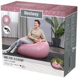 Bestway fotelja na napuhavanje 112x112x66 cm - ružičasta | shoptok.hr