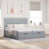 vidaXL okvir kreveta s madracima svijetlosivi 180x200cm tkanine | shoptok.hr