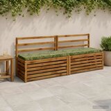  Jastučići za klupe - 2 dijela SOEST 2 kom. 100% poliester - Dezen s listom 200 x 40 x 5 cm Poliester | shoptok.hr