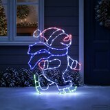  LED svjetleći Djed Božićnjak na klizaljkama LOVIISA | shoptok.hr