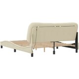  Okvir kreveta s LED svjetlima krem 160 x 200 cm od tkanine | shoptok.hr