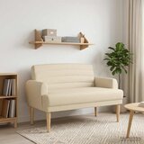 vidaXL Ljubavni kauč s gumbima Krem 116 x 67 x 80 cm Tkanina | shoptok.hr