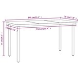  5-dijelni vrtni blagovaonski set s jastucima sivo-crni | shoptok.hr