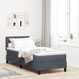  LED Box Spring Krevet s madracem Tamno siva 80 x 200 cm Baršun | shoptok.hr