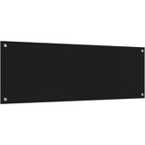 vidaXL Kuhinjski Backsplash Crni Staklo 120 x 40 cm Čvrsta | shoptok.hr