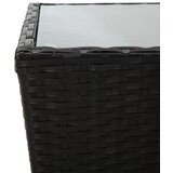  Stolić za čaj crni 41,5x41,5x43cm poliratana od kaljenog stakla | shoptok.hr