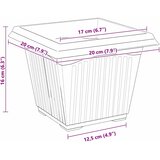  Kvadratna saksija za cvijeće 24 pcs Crna 20 x 20 x 16 cm | shoptok.hr