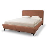 Makamii Tapecirani bračni krevet s prostorom za odlaganje s podnicom 180x200 cm boje terakote Makapu – | shoptok.hr