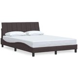Maison Chic Posteljni Okvir - Dvoposteljna postelja brez vzmetnice temno rjav 140x190 cm blago, (22082260) Cene