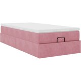  Otomanski okvir kreveta s madraca ružičasti 90x200cm baršunasti | shoptok.hr