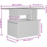  Set od 6 komada za vrtno objedovanje s jastučićima Crni Poly Rattan Akacija | shoptok.hr