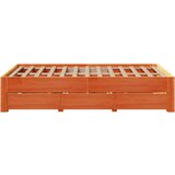  Posteljni okvir brez vzmetnice s predali 135x190 cm borovina, (21609880) | Shoptok.si