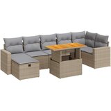 vidaXL 5-dijelni set vrtnih sofa s jastucima poliratan i bagrem bež | shoptok.hr