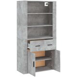 Visoka omara betonsko siva inženirski les, (20653582) | Shoptok.si