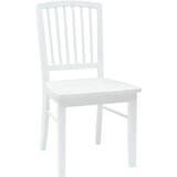  Trpezarijske stolice 2 kom. Čvrsto drvo od gume Bijelo Bijela 50 x 52,5 x 91 cm | shoptok.hr