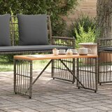 Vanjski stol Sivi 80 x 40 x 40 cm Čelik i Poli Ratan - Sivi | shoptok.hr