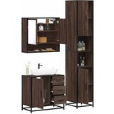 vidaXL 3-dijelni set kupaonskog namještaja boja smeđeg hrasta drveni | shoptok.hr