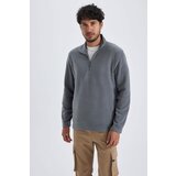 Defacto Regular Fit Stand-up Collar Fleece Sweatshirt Cene