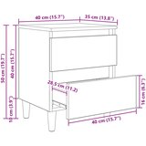  Krevetne ormariće 2 pcs Umjetnički hrast 40 x 35 x 50 cm | shoptok.hr